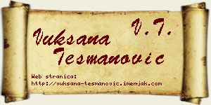 Vuksana Tešmanović vizit kartica